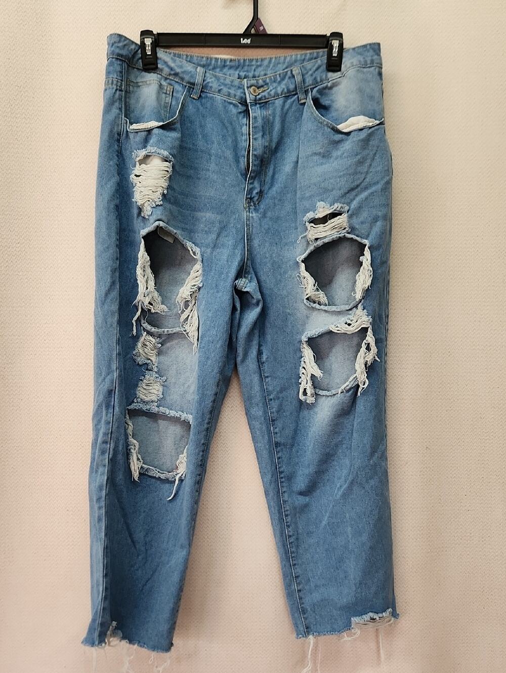 SHEIN Light Blue Denim Jeans 3XL